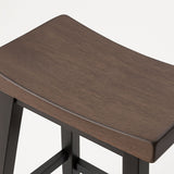 Arnold Oak/Dark Grey Counter/Bar Stool with Back Rest, 2-pc