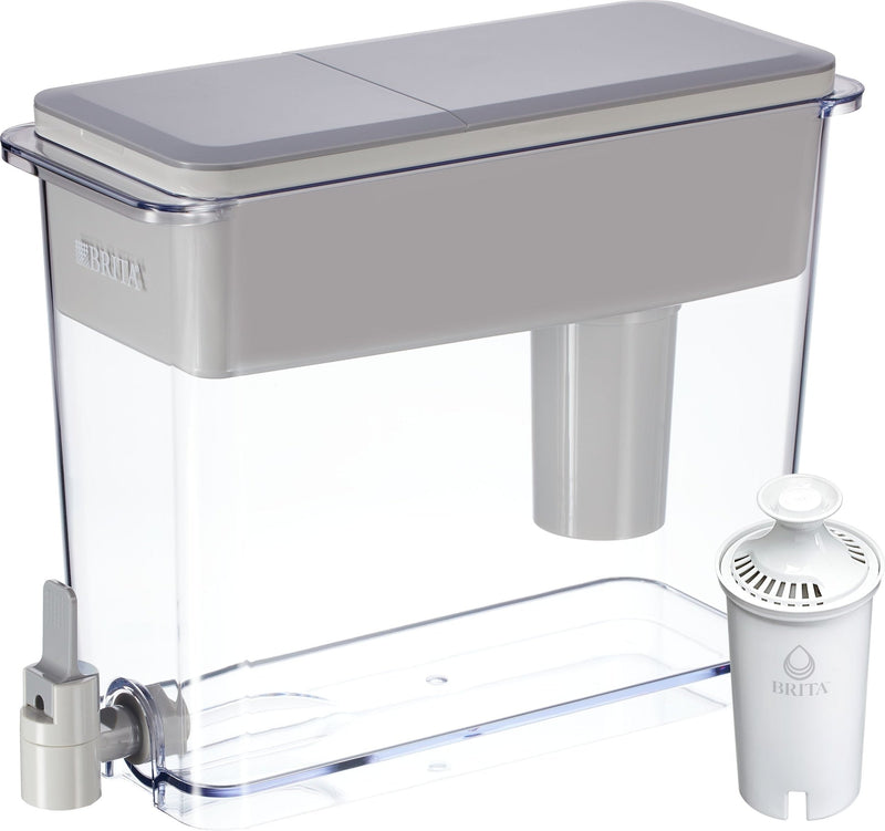 UltraMax Water Filter Pitcher/Dispenser with Standard Filter, 27-Cup, Grey G2435