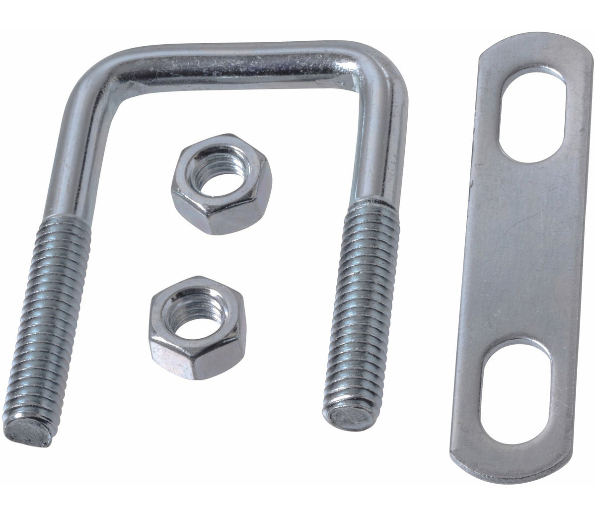 Square U Bolt, Carbon Steel, Zinc-Plated, 3 x 2-in