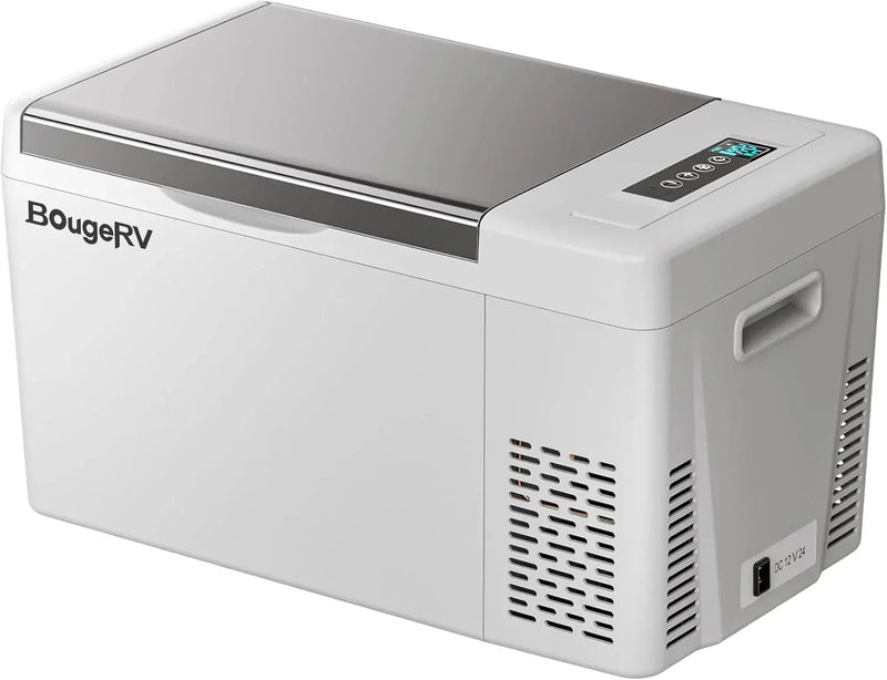 BougeRV 12 Volt Refrigerator 12V Car Fridge 23 Quart Portable Freezer Compressor Cooler 12/24V DC 110~240 Volt AC for Truck Van RV Camper SUV Travel Camping Road Trips Tailgating -7℉~50℉ A9796