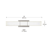 CANVAS Byrne LED Vanity Light Fixture, Polished Nickel