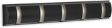 CANVAS Clement Steel 5-Hook Flip Down Rail, Walnut, 20-in