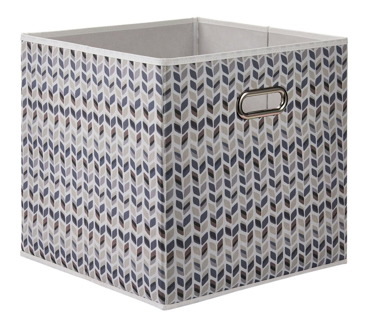 Canvas Tile Pattern Fabric Storage Cube Drawer, 13x13-in