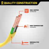 Champion 20A, 125V L5-30R Flat Design Generator Extension Cord, 25-ft