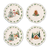 15-cm Winter Berry Appetizer Plates, 4-pk
