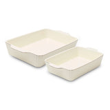 Dishwasher Safe Cream Nested Baking Dish Set, 2-pc