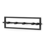 5 Hook Rack, Black