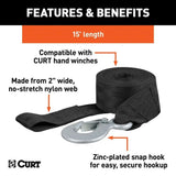 29450 15-ft Winch Strap with Snap Hook (1,100-lb)