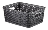 My Style Woven Storage Basket, Small, Black