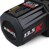 13,500-pound load capacity electric winch - 12-volt DC power supply, suitable for off-road trailer towing, dual-function wireless remote control