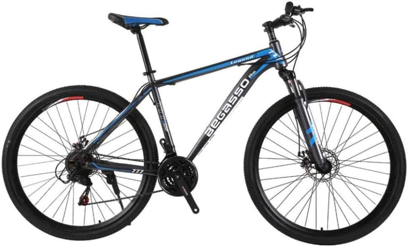 21-Speed Men's Mountain Bike Double Disc Brake 29 Inches All-Terrain City Bikes Adults Only Outdoor Cycling Hard Tail Front Suspension,C N5887