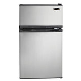Danby Designer 3.1 cu. ft. Dual Door Compact Fridge with Freezer in Stainless-steel Look