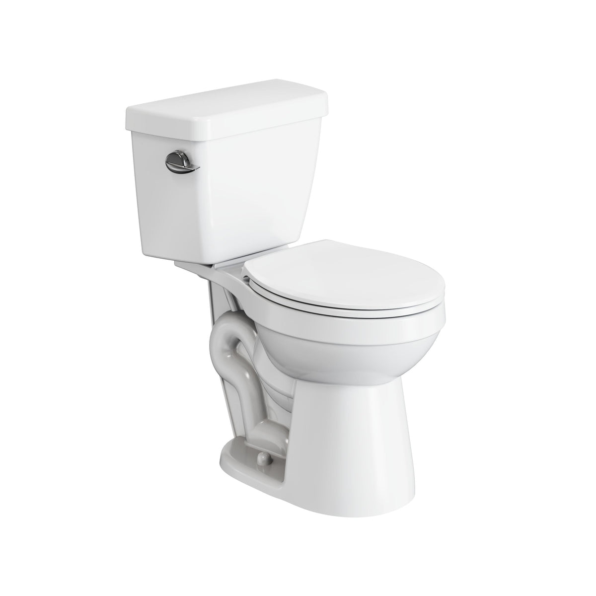 2-Piece Round Toilet Bowl with Soft Close, White, 4.8-L, Single Flush