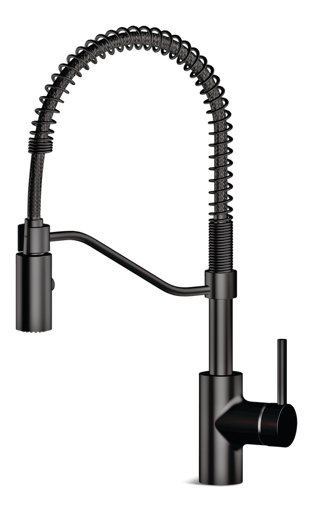 Jasper Single Handle Pull Down Kitchen Faucet, Matte Black