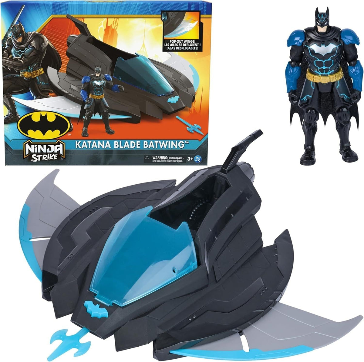 DC Ninja Srike Katana Blade Batwing and 6-in Action Figure, Ages 3+
