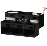 Collapsible Transparent Front Cube, 11-in, 6-pk, Black