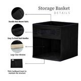 Collapsible Transparent Front Cube, 11-in, 6-pk, Black