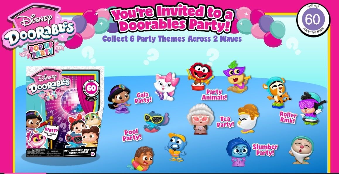 Doorables Pop Up Party Multi Peek for Ages 5+, Assorted Figures