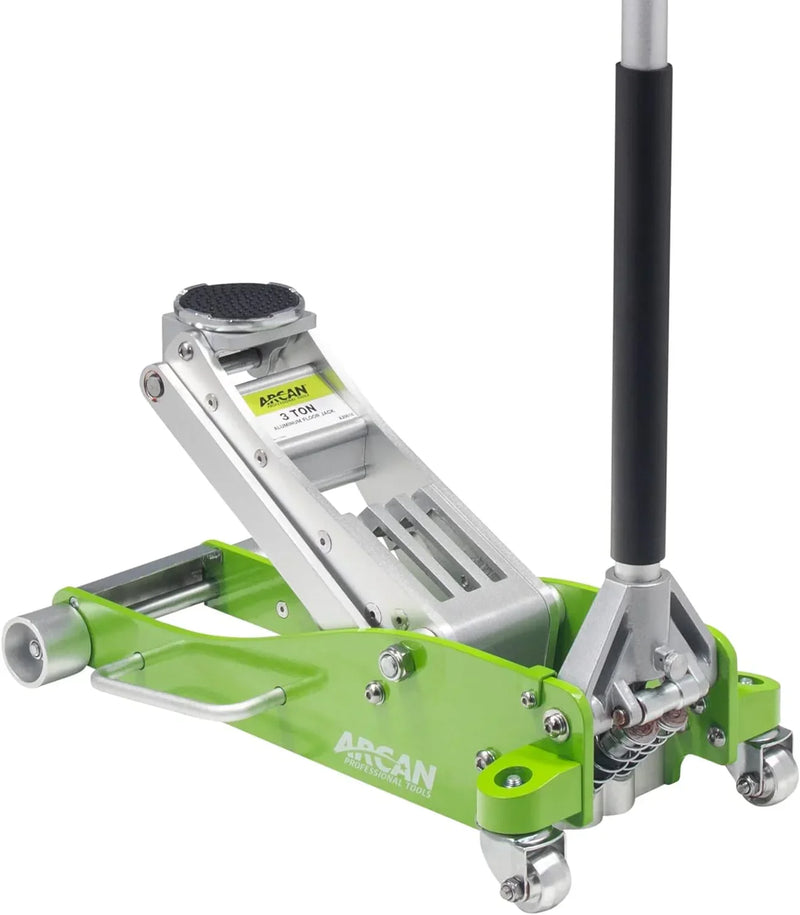 Tools 3-Ton Quick Rise Aluminum Floor Jack with Dual Pump Pistons & Reinforced Lifting Arm (A20018_A20019) Q5444