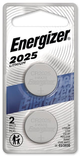 2-pk CR2025 3V / 3 Volt Lithium Coin Cell Batteries, Long Lasting