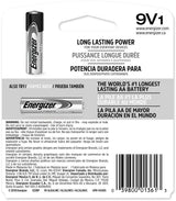 Max 1-pk 9V / 9 Volt Alkaline Battery, Long Lasting, All Purpose