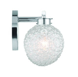 3-Light Chrome Vanity Light with Diamond Shades