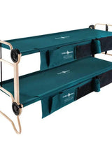 Large Cam-O-Bunk Benchable Double Cot with Storage Organizers, Green