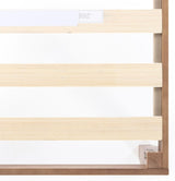 12" Classic Solid Wood Platform Bed Frame w/Wooden Slats (No Box Spring Needed), Natural, Queen Size