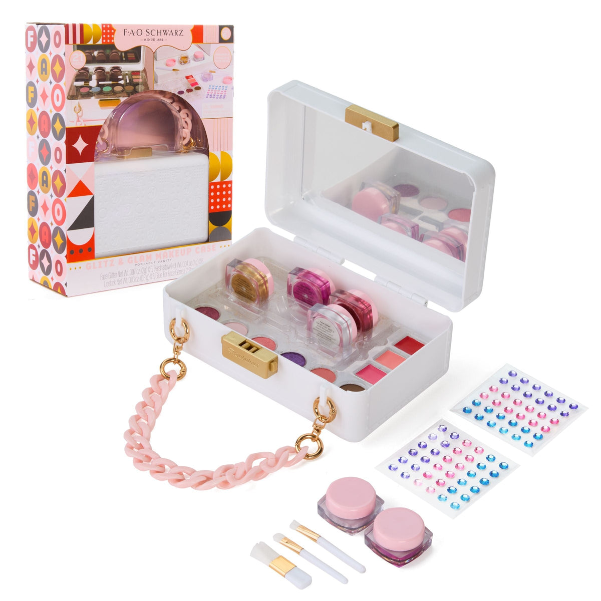 Girls Purse Makeup Case, Pink