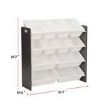 Stain & Rust Resistant Sturdy 12-Bin Organizer, Grey