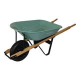 1-Wheel Steel Wheelbarrow for Garden/Yard, Rust-resistant, 5-cu-ft