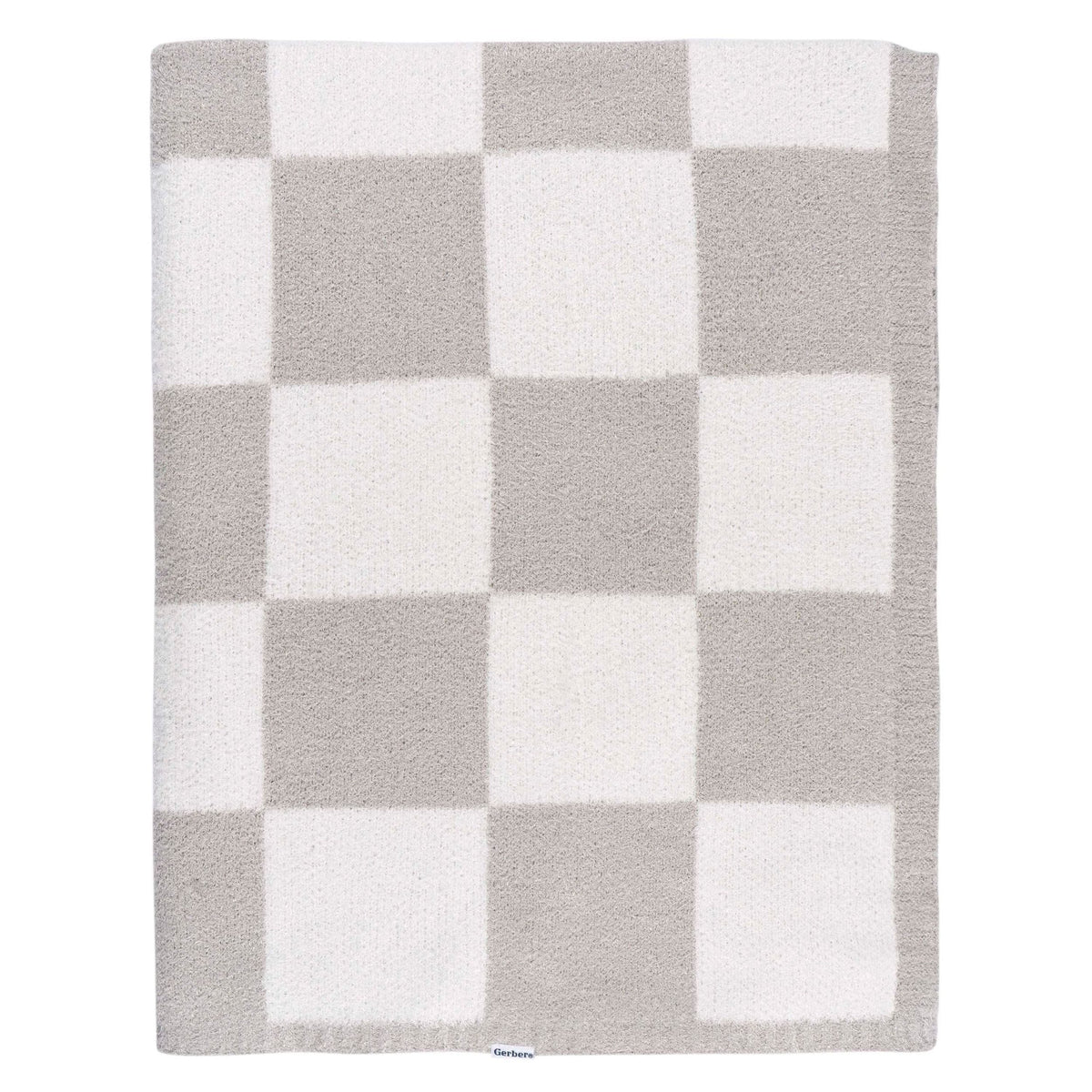 Childrenwear Tan Checkered Silky Mink Baby Blanket