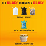 Glad Small 100% Compostable Lemon Scented Food Waste Bags, 20-pk, 10-L