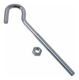 Zinc-Plated Lag Bolt Clothesline Hook, Corrosion Resistance, 7-1/4-in