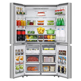 Hisense 36 in 21.5 cu ft. Stainless Steel Counter Depth 4-Door Refrigerator with Triple-Zone Function