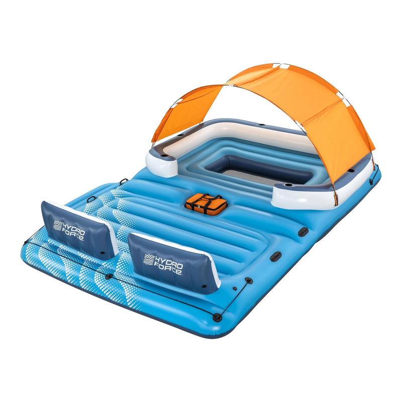 Tropical Breeze Lake Party Island with Sunshade and Cooler, 6-Person O1282