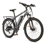Tangent All-Terrain 48V Electric Bike with Storage Carrier, 26-in Wheel, Grey