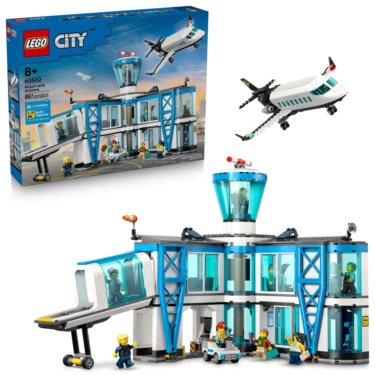 City Airport With Airplane Building Set - 60502, 887-pcs, Ages 8+