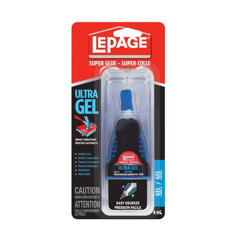 Ultra Gel Super Glue Adhesive, Bonds Plastic/Metal/Wood/Rubber/Ceramic/Glass, 4-mL T339