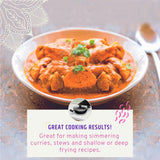 5.6qt Non-Stick Karahi with lid 30cm 12in