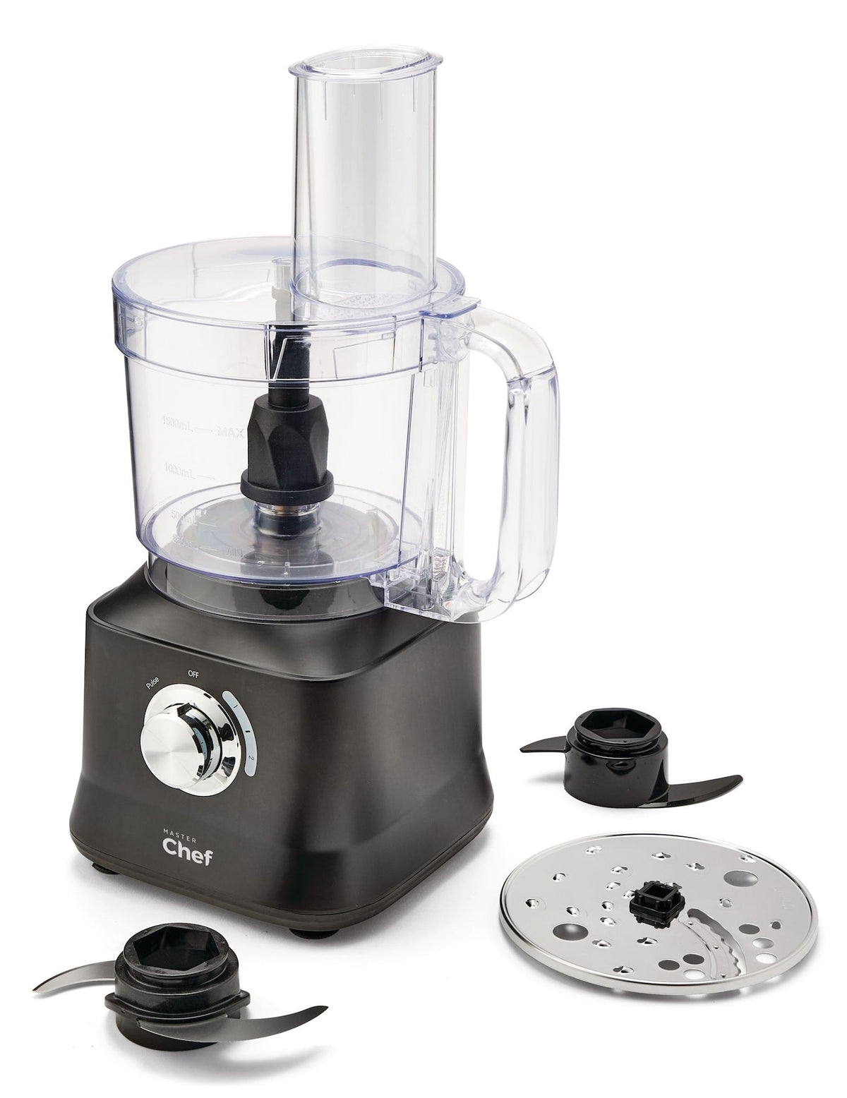 2-Speed Electric Food Processor with Pulse Function, Black