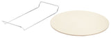 Ceramic Round Pizza Stone & Serving Rack, 15-in