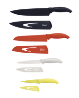 Stainless Steel Knife Set with Sheaths, Dishwasher Safe, 4-pc