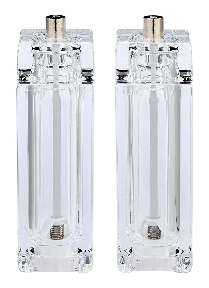 Transparent Acrylic Salt & Pepper Grinder Set O7721