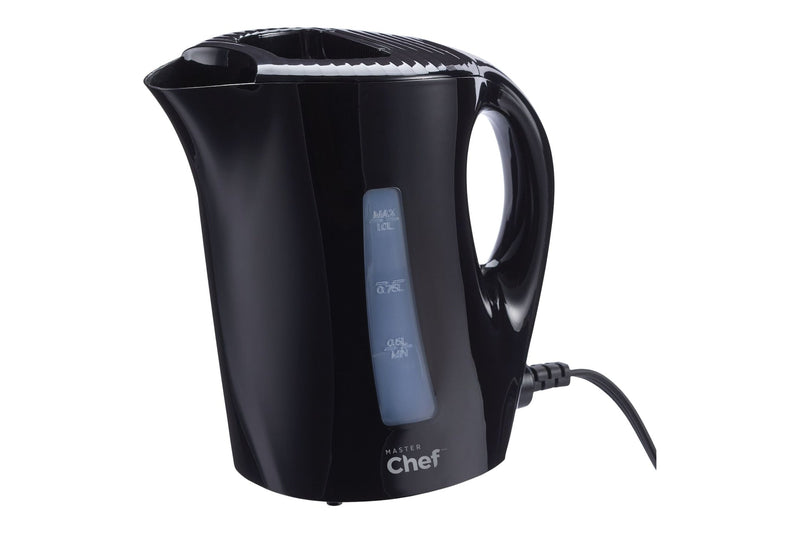 Corded Kettle with Water Gauge, Black, 1-L J831