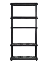 Adjustable 5-Shelf Resin/ Plastic Storage Rack/ Shelving Unit, 36 x 14 x 72-in