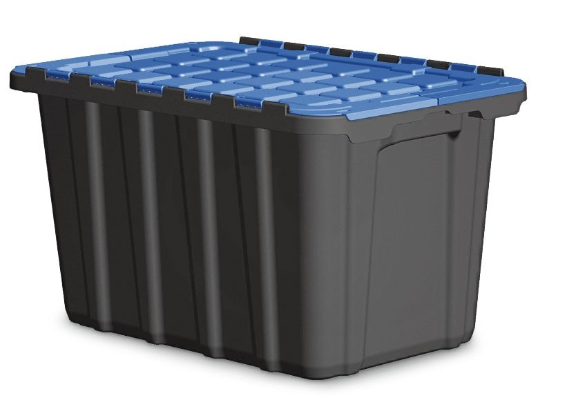 Heavy-Duty Polypropylene Flip Top Tote, 45-L