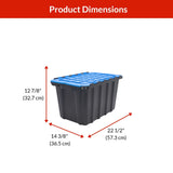 Heavy-Duty Polypropylene Flip Top Tote, 45-L