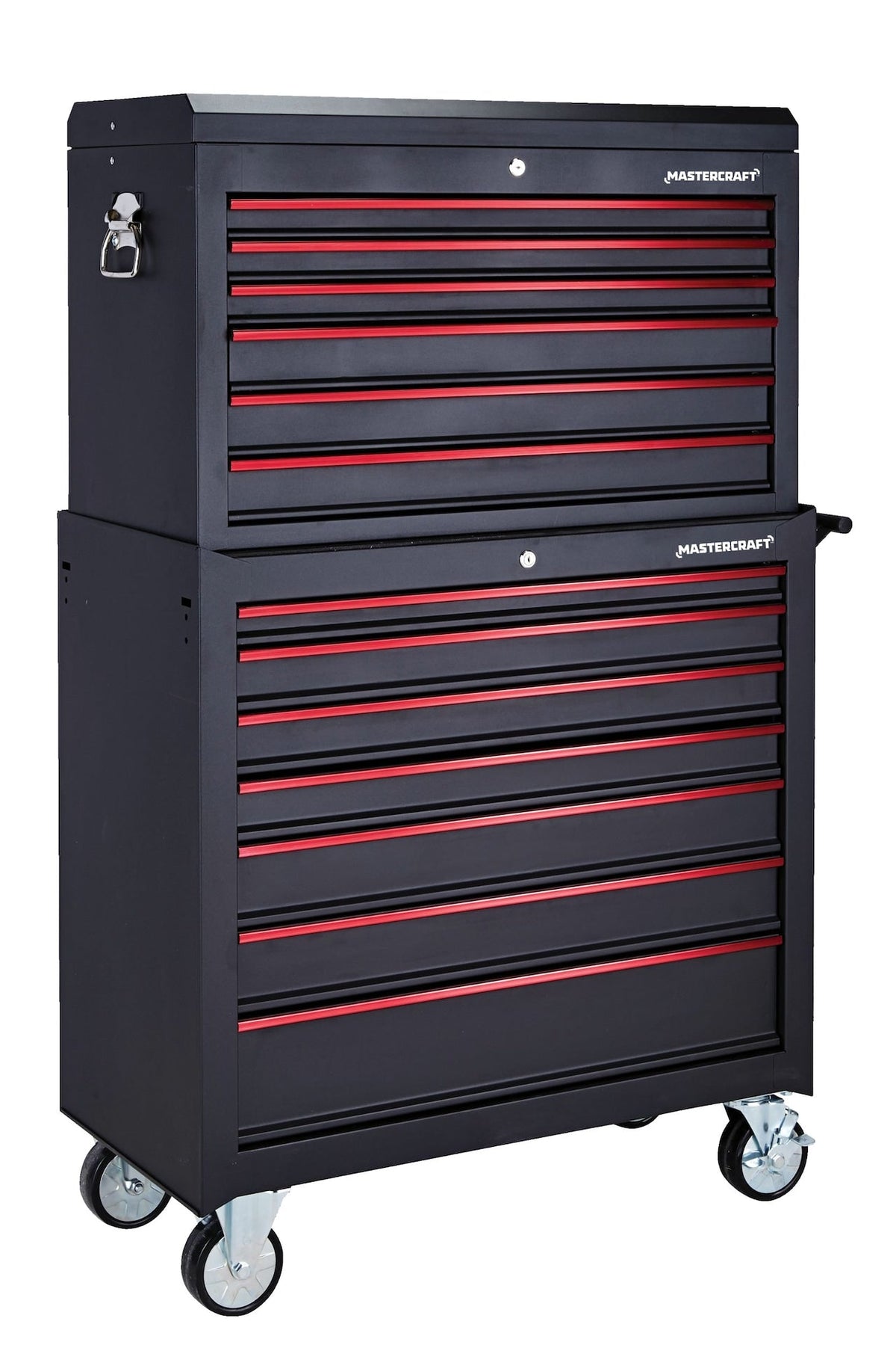 Rolling Tool Storage Cabinet with 7 Drawers, Black, 36-in