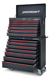 Rolling Tool Storage Cabinet with 7 Drawers, Black, 36-in